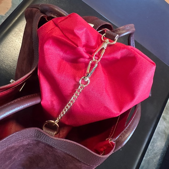 Elegant Brown Suede Handbag - Picture 6 of 7